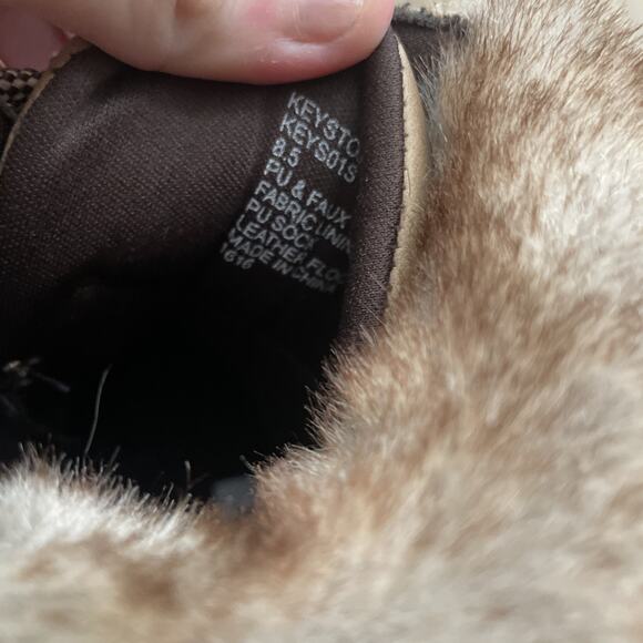 Steve Madden Womens size 8.5 Keystone Tan Lug Hiker Boots Lace Up Combat Moto - Picture 7 of 8